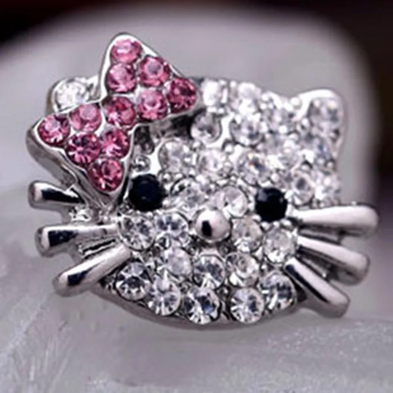 Lovely Silver Plated Small Cute Hello Kitty Openings Rings for Girls Charm Crystal Turkish Brincos Children Ring Jewelry
Lovely Silver Plated Small Cute Hello Kitty Openings Rings for Girls Charm Crystal Turkish Brincos Children Ring Jewelry