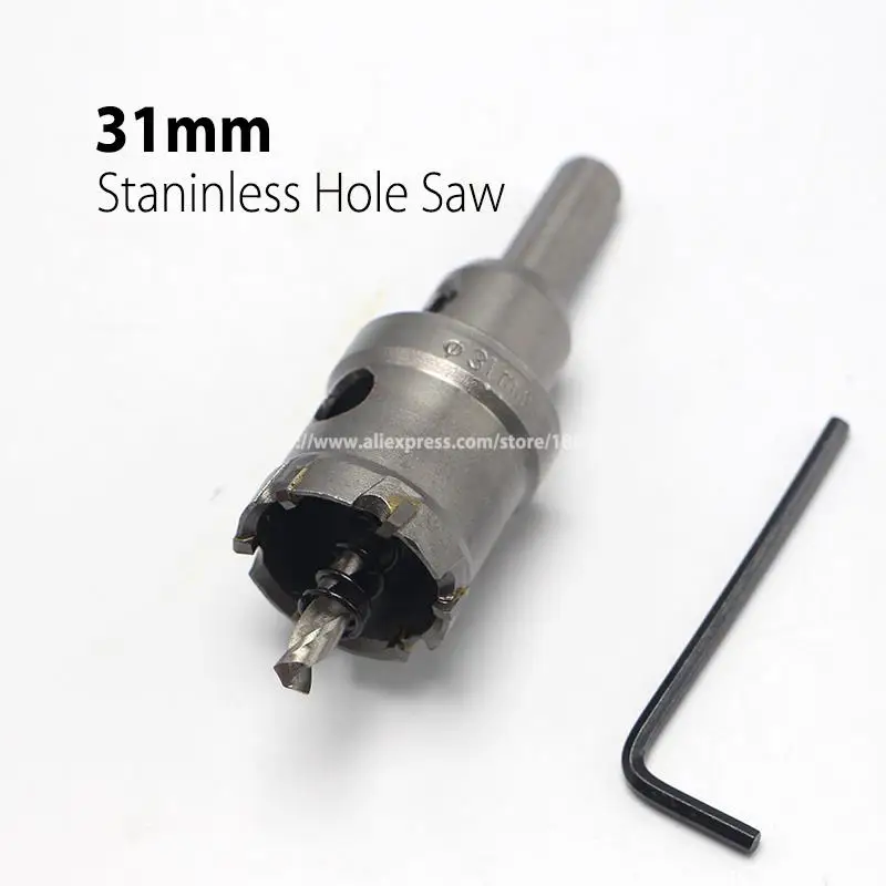 31mm 1.22" Core Drill Bit Hard Alloy Metal Hole Saw Drill Bit for Steel Metal Alloy Cutter Metal Working
31mm 1.22" Core Drill Bit Hard Alloy Metal Hole Saw Drill Bit for Steel Metal Alloy Cutter Metal Working