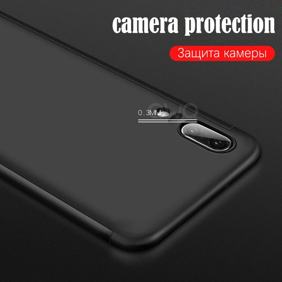 360 Degree Full Phone Case For Huawei P20 Lite Pro P10 Lite Mate 10 Lite Pro P Smart P8 Lite 2017 Honor 10 V10 9 Lite Protection Cases With Glass 3