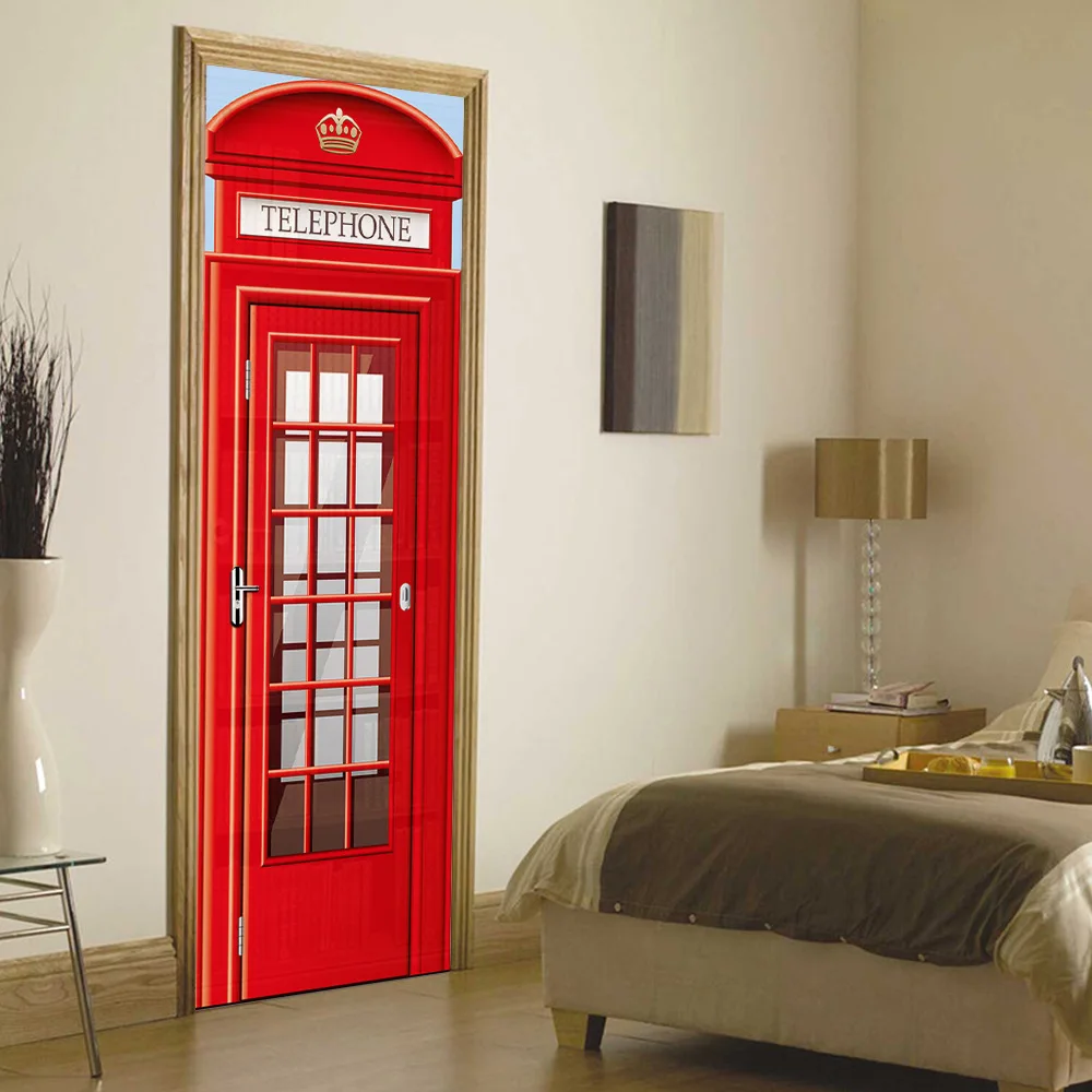 Vintage Europe Telephone Booth 3D Door Stickers For Livingroom Creative Home Decor Door Mural Self Adhesive DIY Renew Wallpaper
Vintage Europe Telephone Booth 3D Door Stickers For Livingroom Creative Home Decor Door Mural Self Adhesive DIY Renew Wallpaper