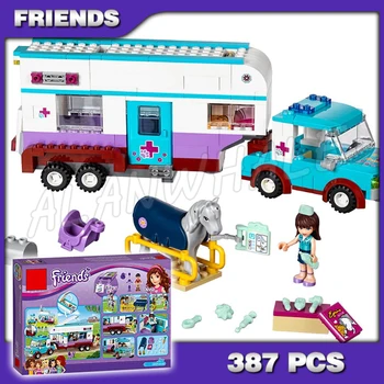 387pcs Friends Series Horse Vet Trailer Veterinary Building Kit 3D 10561 Model Blocks Princess Children Toy Compatible with Lago
387pcs Friends Series Horse Vet Trailer Veterinary Building Kit 3D 10561 Model Blocks Princess Children Toy Compatible with Lago
