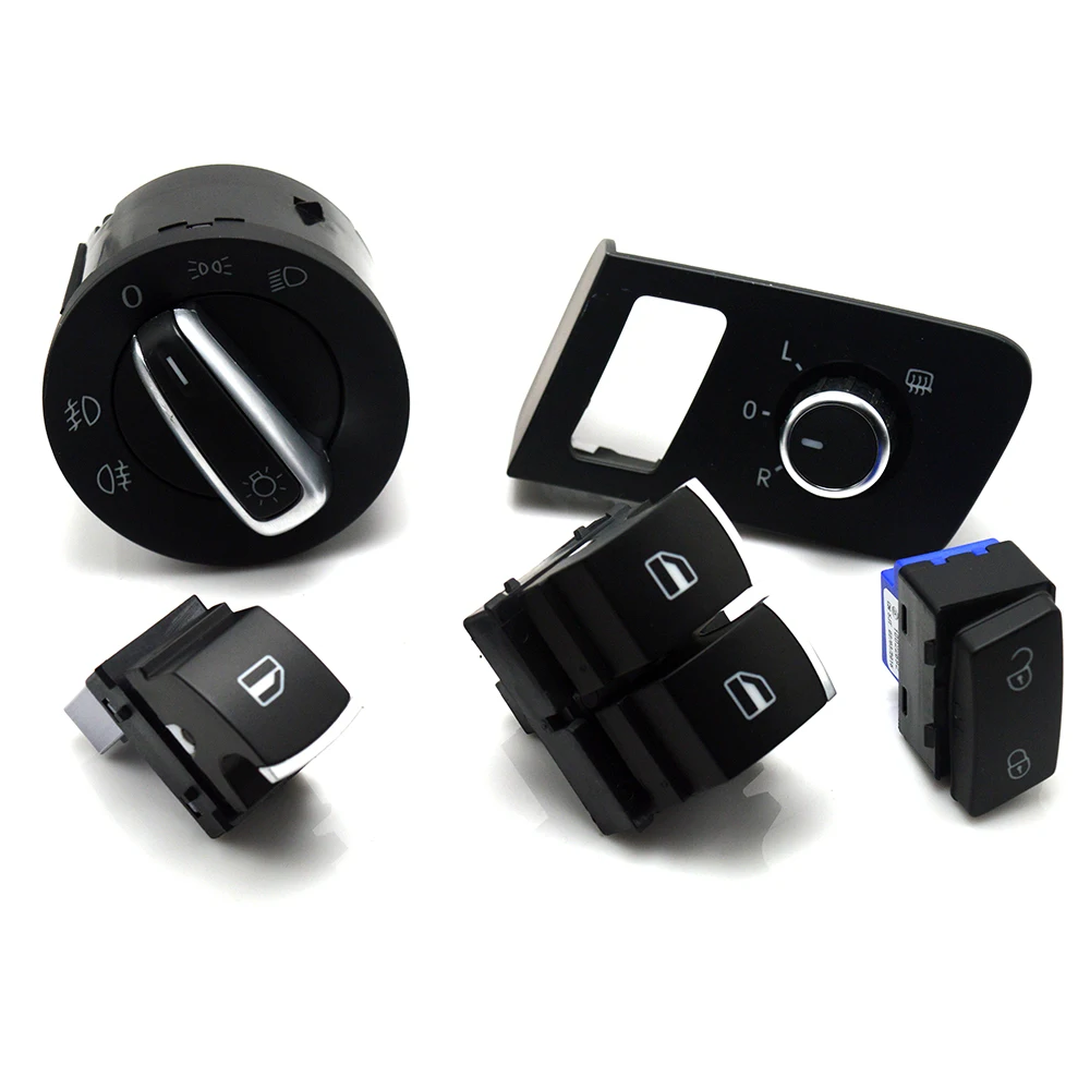 Новый хромированный переключатель стеклоподъемника для Volkswagen Touran 2003-2015 Caddy 5K3 959