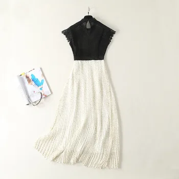 European and American womenswear 2019 summer new style short sleeves Water - soluble flower Mosaic dot printing Pleated dress
European and American womenswear 2019 summer new style short sleeves Water - soluble flower Mosaic dot printing Pleated dress