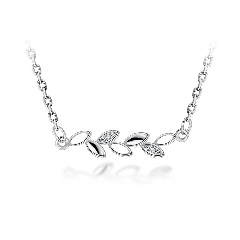 100% 925 Sterling Silver Fashion Olive Branch Design Shiny Crystal Short Chain Necklaces for Women Jewelry Gift Wholesale
100% 925 Sterling Silver Fashion Olive Branch Design Shiny Crystal Short Chain Necklaces for Women Jewelry Gift Wholesale