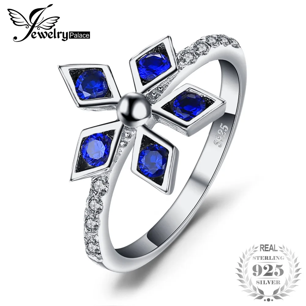 JewelryPalace Fashion 0.54 ct Created Blue Spinel & CZ Flower Stackable Rings For Women Charms 925 Sterling Silver Fine Jewelry
JewelryPalace Fashion 0.54 ct Created Blue Spinel & CZ Flower Stackable Rings For Women Charms 925 Sterling Silver Fine Jewelry