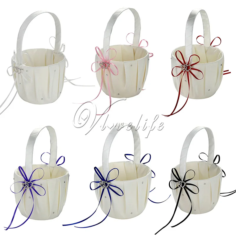 Wedding Flower Girl Basket Bowknot Double Heart Diamante Crystal Rhinestone Buckle Rustic Elegant Wedding Ceremony Party Favor
Wedding Flower Girl Basket Bowknot Double Heart Diamante Crystal Rhinestone Buckle Rustic Elegant Wedding Ceremony Party Favor