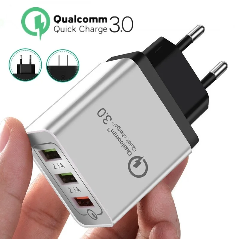 Quick Charge 3.0 USB Charger 5V 2.4A QC3.0 Fast Charging USB Wall Charger for iPhone Samsung Xiaomi Mobile Phone Charger 3 USB
Quick Charge 3.0 USB Charger 5V 2.4A QC3.0 Fast Charging USB Wall Charger for iPhone Samsung Xiaomi Mobile Phone Charger 3 USB