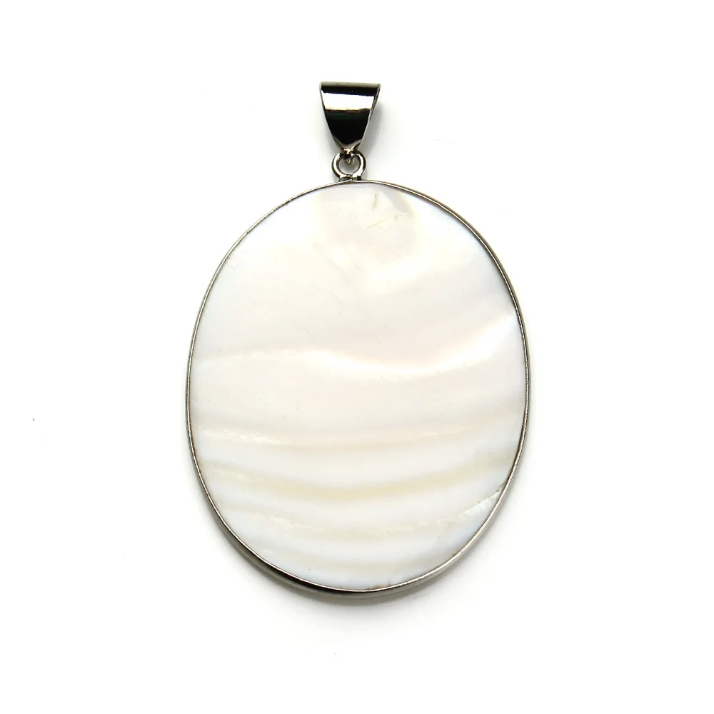 1PC 41x63mm Silver Color Big Round White Natural Mother of Pearl Shell Pendant Charm for DIY Necklace Jewelry Making Accessories
1PC 41x63mm Silver Color Big Round White Natural Mother of Pearl Shell Pendant Charm for DIY Necklace Jewelry Making Accessories