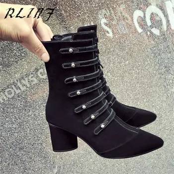 RLINF Women Boots Shoes Autumn and Winter Pointed High Heel Boots Leather Boots Professional Work
RLINF Women Boots Shoes Autumn and Winter Pointed High Heel Boots Leather Boots Professional Work
