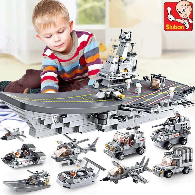 Sluban 1001Pcs Aircraft Carrier 9 in 1 model Building Blocks Educational DIY Brick Thinking Toys for Children lepin compatible
Sluban 1001Pcs Aircraft Carrier 9 in 1 model Building Blocks Educational DIY Brick Thinking Toys for Children lepin compatible