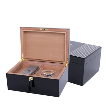 COHIBA MirageBlack Cigars Special Maintenance Cigar Humidor with Humidifier Hygrometer
COHIBA MirageBlack Cigars Special Maintenance Cigar Humidor with Humidifier Hygrometer