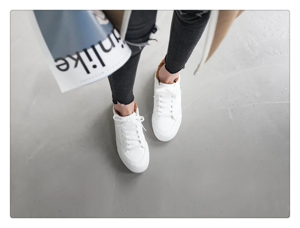 2017 Spring Autumn Shoes For Women Comfortably Lace-up Flats Shoes Women's Fashion Casual Shoes Girls Student Winter shoes 34