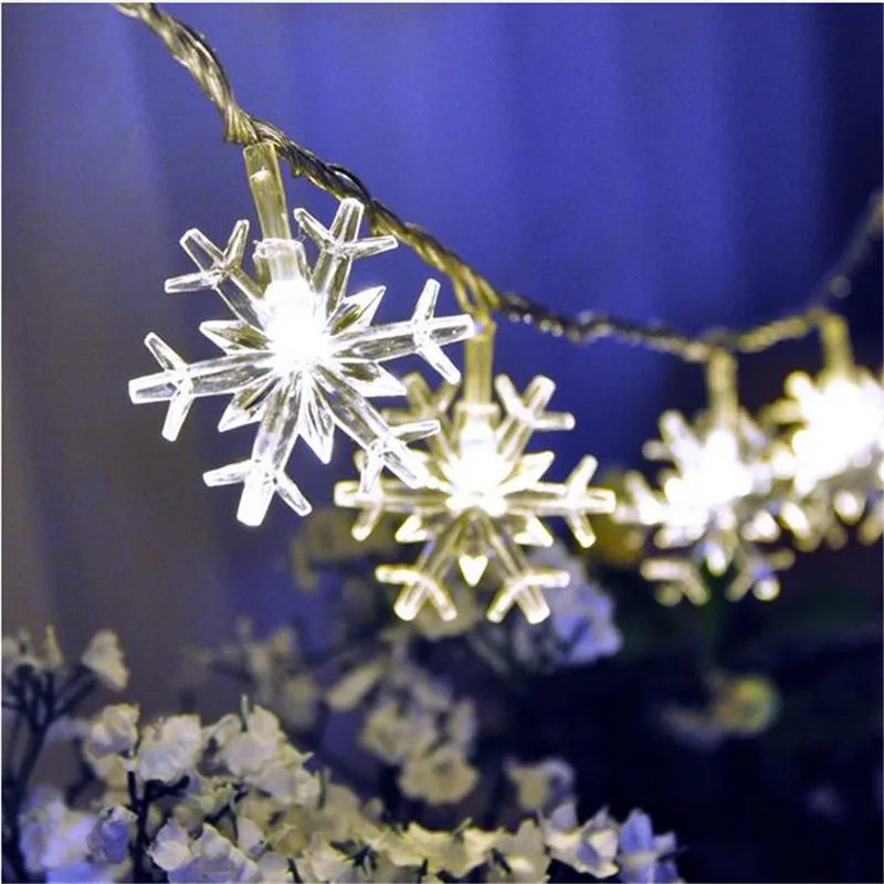 luminous 5M 28Leds Christmas Tree Snow Flakes Led String Fairy Light Xmas Party Home Wedding Decoration indoor lights AC220V
luminous 5M 28Leds Christmas Tree Snow Flakes Led String Fairy Light Xmas Party Home Wedding Decoration indoor lights AC220V