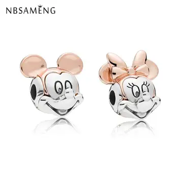 Real 925 Sterling Silver Bead Charm Mickey Cute Mouse Rose gold Beads Fit Original Pandora Bracelet Necklace Women Diy jewelry
Real 925 Sterling Silver Bead Charm Mickey Cute Mouse Rose gold Beads Fit Original Pandora Bracelet Necklace Women Diy jewelry