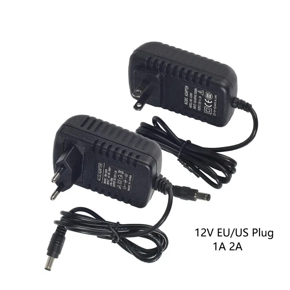 DC 12V 1A 2A Power Supply Adapter LED Driver Lighting Converter for LED Strip Bar Light AC 110-240V EU/US Plug
DC 12V 1A 2A Power Supply Adapter LED Driver Lighting Converter for LED Strip Bar Light AC 110-240V EU/US Plug