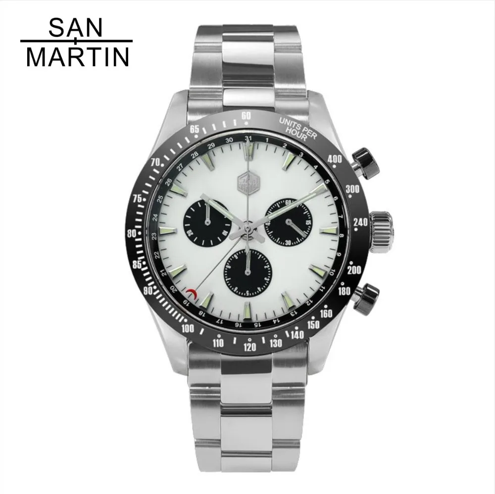 San Martin New Vintage Quartz Watch Ceramic bezel Swiss Movement High Quality Clock Wristwatch Stainlss Steel Chronograph watch
San Martin New Vintage Quartz Watch Ceramic bezel Swiss Movement High Quality Clock Wristwatch Stainlss Steel Chronograph watch