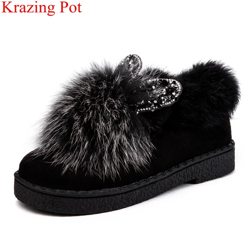2018 superstar big size flock crystal sweet round toe low heels casual keep warm winter shoes fur slip on lovely women pumps L43
2018 superstar big size flock crystal sweet round toe low heels casual keep warm winter shoes fur slip on lovely women pumps L43