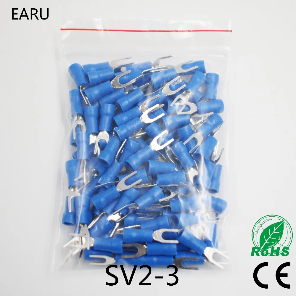 SV2-3 Blue Cold pressed terminals Cable Wire Connector 100PCS/Pack Insulated Terminals Connector for 22AWG-16AWG cable 2.5-3 SV
SV2-3 Blue Cold pressed terminals Cable Wire Connector 100PCS/Pack Insulated Terminals Connector for 22AWG-16AWG cable 2.5-3 SV