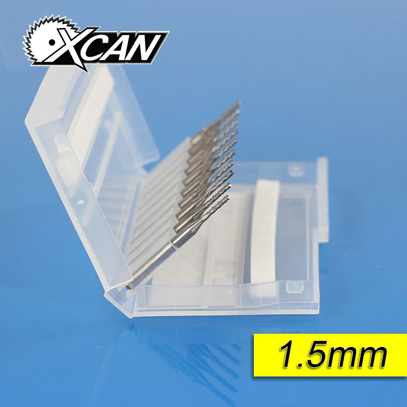 XCAN 10pcs 1.5mm PCB Milling Cutter 3.175mm Shank CNC Machine Router Bit Engraving Bit Carbide End Mill
XCAN 10pcs 1.5mm PCB Milling Cutter 3.175mm Shank CNC Machine Router Bit Engraving Bit Carbide End Mill