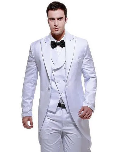 Hot Selling white peak Lapel Groom Tuxedos Groomsmen Men Wedding Suits Prom Clothing Fashion Suit ( jacket+Pants+vest+tie)
Hot Selling white peak Lapel Groom Tuxedos Groomsmen Men Wedding Suits Prom Clothing Fashion Suit ( jacket+Pants+vest+tie)