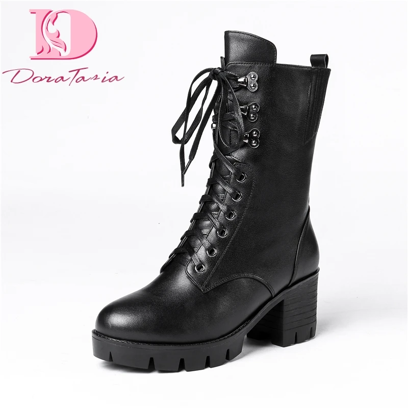 DoraTasia Brand Design Genuine Leather Square High Heels mid-calf Boots Women's Shoes Dropship Platform Boots Shoes Woman
DoraTasia Brand Design Genuine Leather Square High Heels mid-calf Boots Women's Shoes Dropship Platform Boots Shoes Woman
