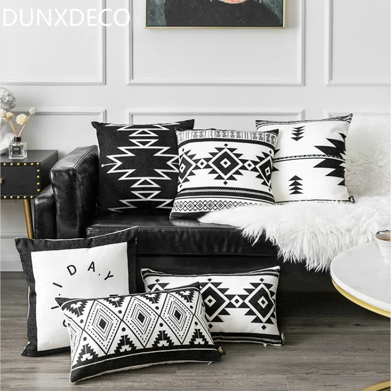 DUNXDECO Cushion Cover Bedding Decorative Pillow Case Modern Simple Bohemia Black Geometric Blend Coussin Home Office Store Deco
DUNXDECO Cushion Cover Bedding Decorative Pillow Case Modern Simple Bohemia Black Geometric Blend Coussin Home Office Store Deco