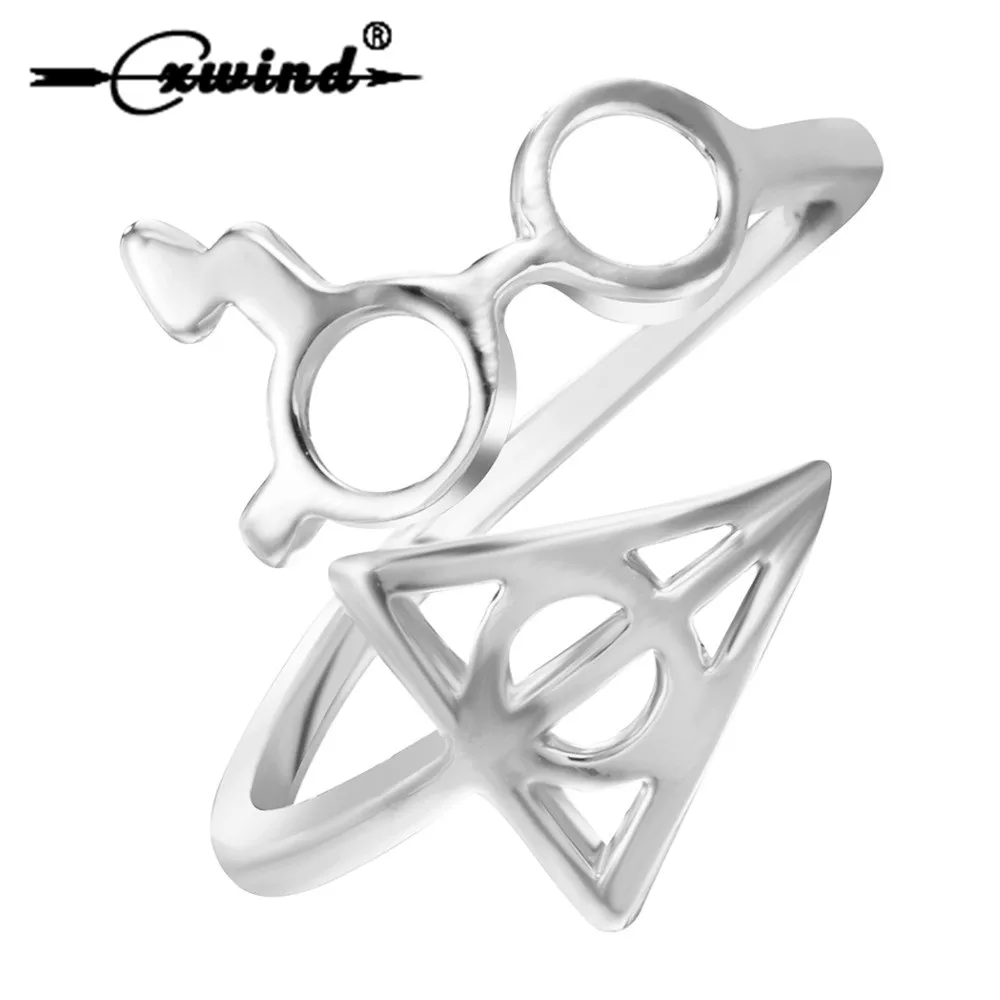 Cxwind Cute Adjustable Magic Glasses Rings for Women Deathly Metal Hollow Triangle Ring Cool Jewelry Horcrux Triangular ring
Cxwind Cute Adjustable Magic Glasses Rings for Women Deathly Metal Hollow Triangle Ring Cool Jewelry Horcrux Triangular ring
