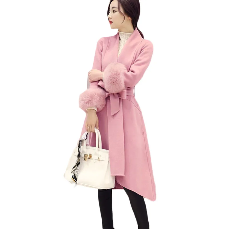 Autumn Winter Korean Imitation Fox Fur Long Women Woolen Coat 2021 New Slim Plus Size Stitching Belt Women's Wool Coat 4XL E097
Autumn Winter Korean Imitation Fox Fur Long Women Woolen Coat 2021 New Slim Plus Size Stitching Belt Women's Wool Coat 4XL E097