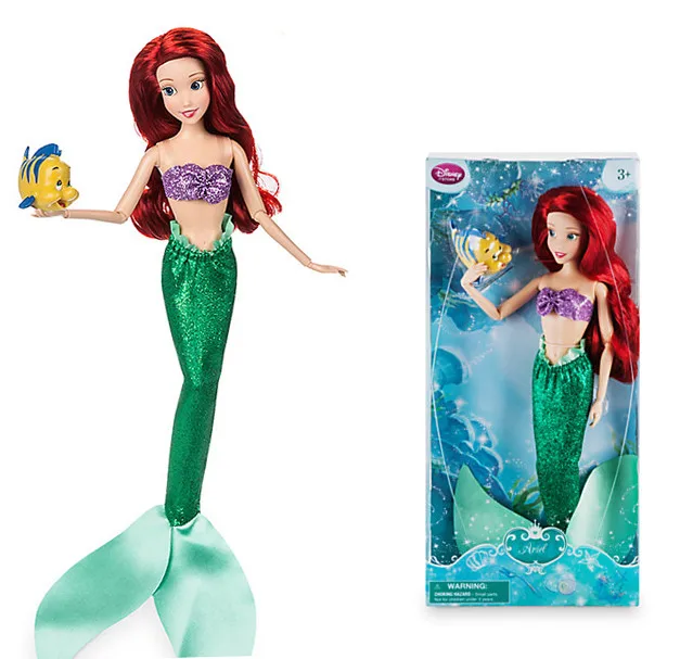 Original DISNEY Store Little Ariel Classic princess Doll with Flounder Figure - 12'' girl gift
Original DISNEY Store Little Ariel Classic princess Doll with Flounder Figure - 12'' girl gift