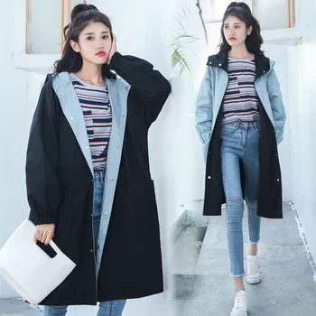 Long and medium-sized girls wearing windbreaker jackets on both sides of the spring autumn 2020 new Korean version loose large
Long and medium-sized girls wearing windbreaker jackets on both sides of the spring autumn 2020 new Korean version loose large