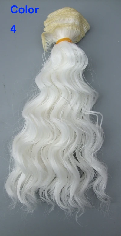 15 CM 25cm doll wigs heat resistant deep wave hair for blyth doll 1/3 1/4 1/6 BJD diy cloth doll wigs 16