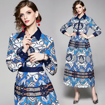 women woman Designer runway dress clothes maxi 2019 Floral long sleeve slim A-Line party Casual Skater Swing dresses for women
women woman Designer runway dress clothes maxi 2019 Floral long sleeve slim A-Line party Casual Skater Swing dresses for women
