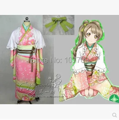 Love Live! School Idol Project Minami Kotori Cos Anime Party Cosplay Costume Uniform New Year Lolita Printing Kimono Clothing