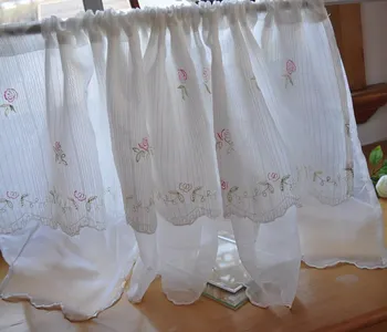 Free shipping Rustic embroidered double layer tulle kitchen curtains for living room bedroom drapes short curtain 150*45/70cm
Free shipping Rustic embroidered double layer tulle kitchen curtains for living room bedroom drapes short curtain 150*45/70cm