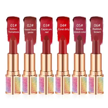 6 Colors Starry Sky Lipsticks Moisturizing Velvet Lip Stick Easy to Color Nude Waterproof Lip Stick Sexy Makeup Lipsticks
6 Colors Starry Sky Lipsticks Moisturizing Velvet Lip Stick Easy to Color Nude Waterproof Lip Stick Sexy Makeup Lipsticks
