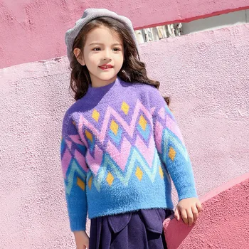 2019 New Autumn Winter Baby Girls Fashion Knitted Sweater Children Long Sleeve Geometric print Tops Pullover Kids Knit Coat Q19 
2019 New Autumn Winter Baby Girls Fashion Knitted Sweater Children Long Sleeve Geometric print Tops Pullover Kids Knit Coat Q19