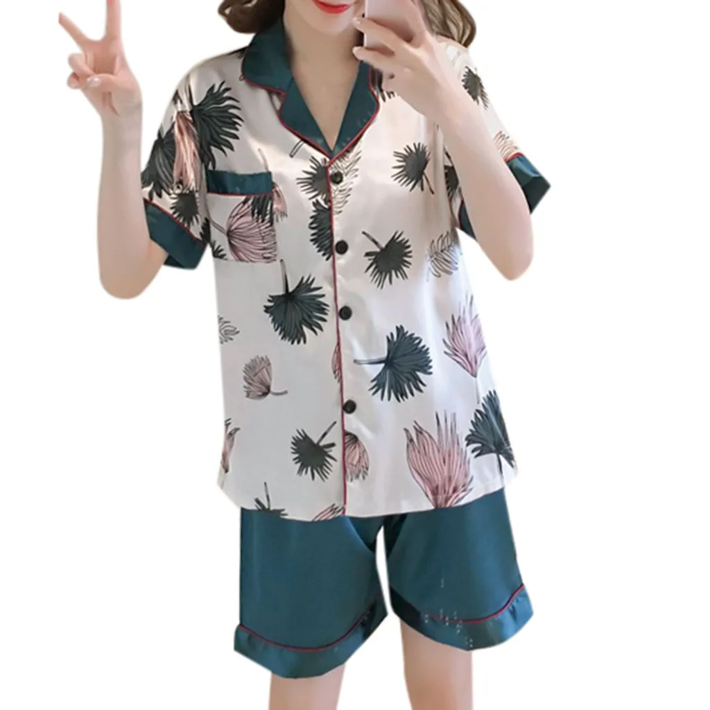 Summer New Fashion Womens Foral Print Shorts Sleeve Sleepwear Short Nightwear Pant Sets Wholesale Free Ship pajama set Z4
Summer New Fashion Womens Foral Print Shorts Sleeve Sleepwear Short Nightwear Pant Sets Wholesale Free Ship pajama set Z4