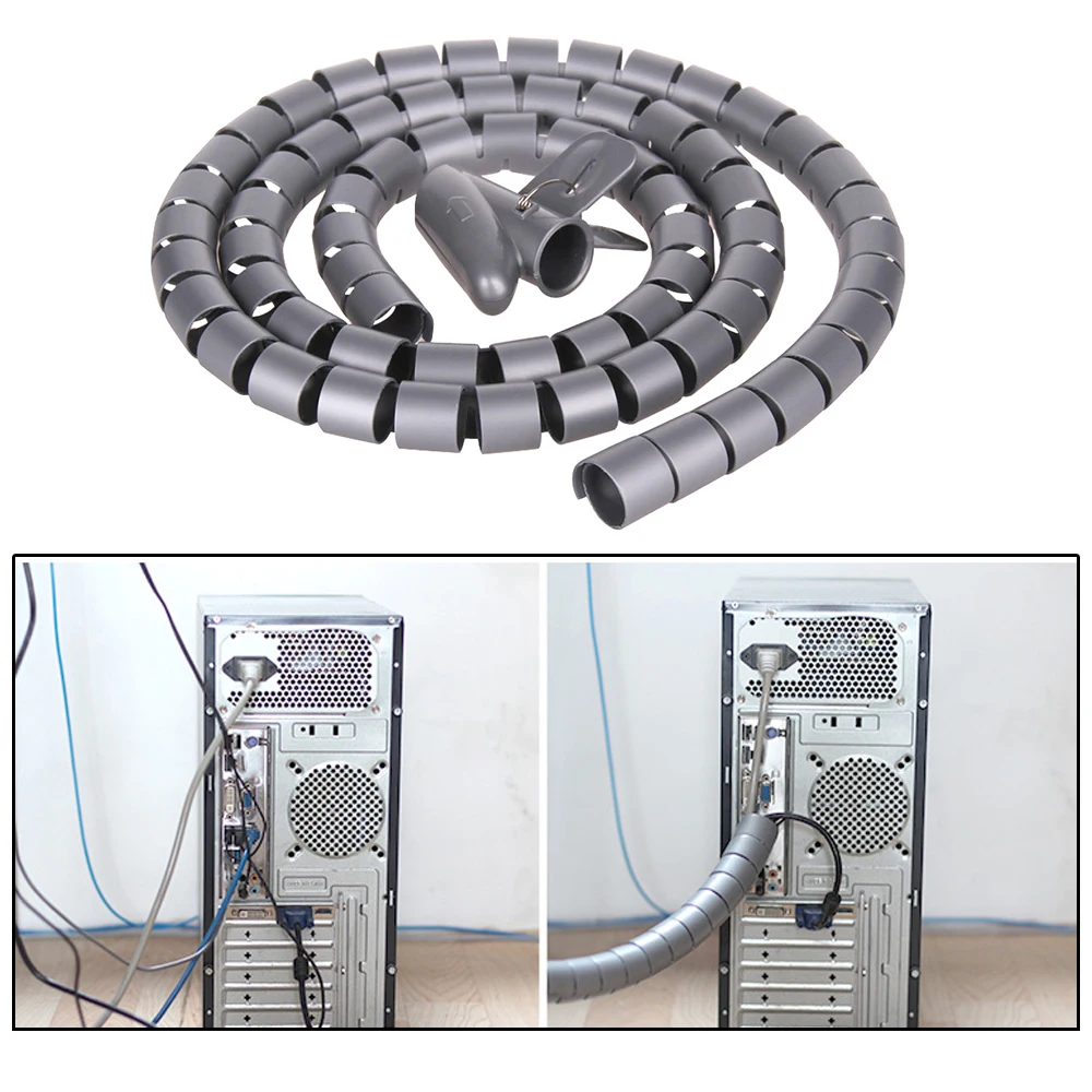 Cable Holder Organizer 22mm Diameter Flexible Spiral Tube Cable Organizer Wire Management Cord Protector Cable Winder
Cable Holder Organizer 22mm Diameter Flexible Spiral Tube Cable Organizer Wire Management Cord Protector Cable Winder