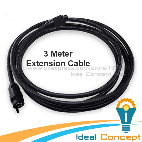 Extension Cable for Endoscope Borescope Snakescope Snake Scope Video Inspection Camera 3M Meter
Extension Cable for Endoscope Borescope Snakescope Snake Scope Video Inspection Camera 3M Meter