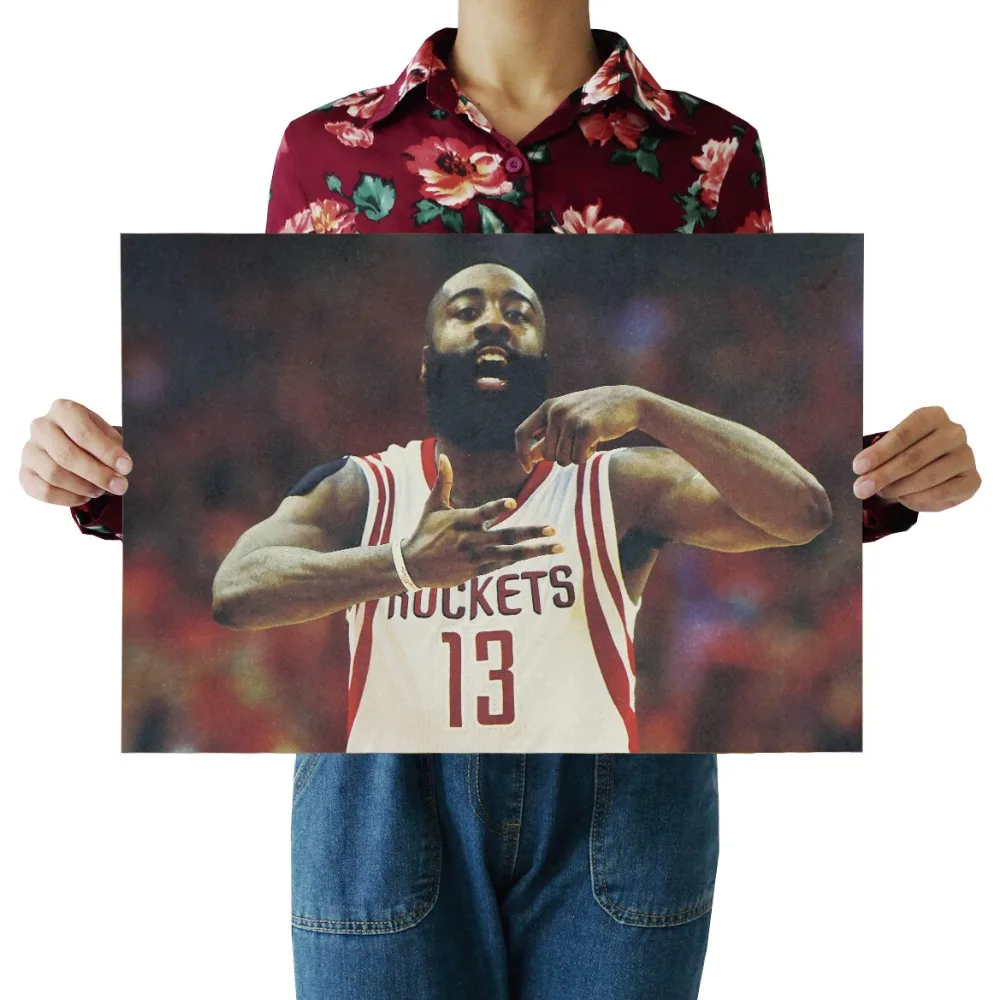 W,James Harden B,slam dunk,Basketball star Sports/kraft poster/Retro bar Poster/Wall stickers/decorative painting 51x35.5cm
W,James Harden B,slam dunk,Basketball star Sports/kraft poster/Retro bar Poster/Wall stickers/decorative painting 51x35.5cm