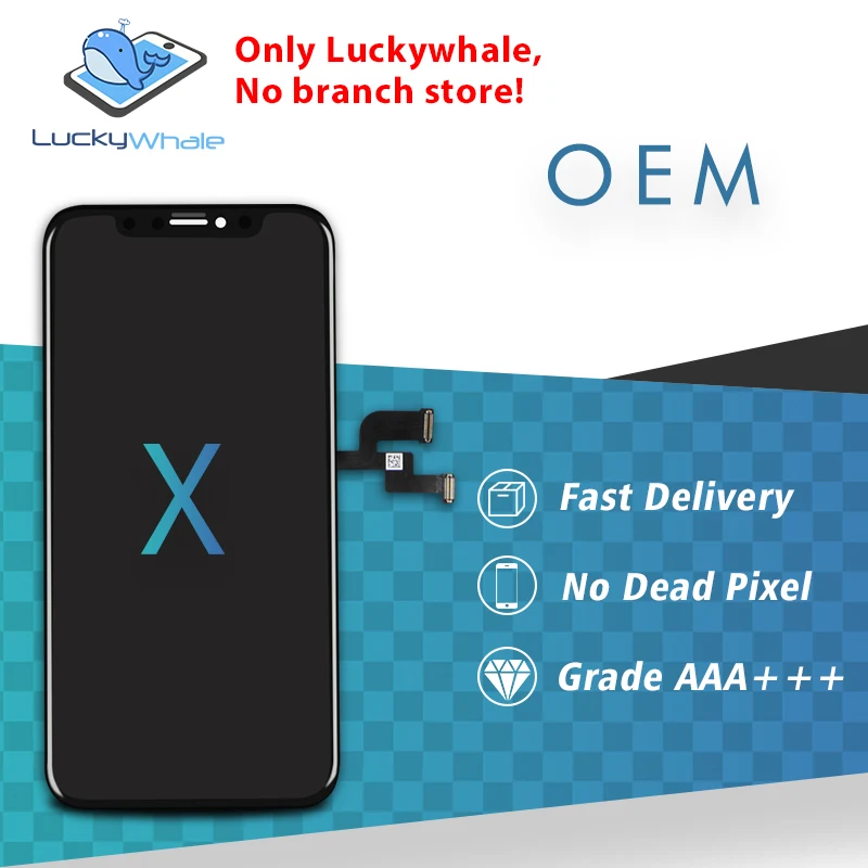 NEW OEM GX OLED TIANMA LCD For iPhone X LCD Display With Touch Screen Digitizer Assembly Good Working Free DHL A1865 A1901 A1902
NEW OEM GX OLED TIANMA LCD For iPhone X LCD Display With Touch Screen Digitizer Assembly Good Working Free DHL A1865 A1901 A1902