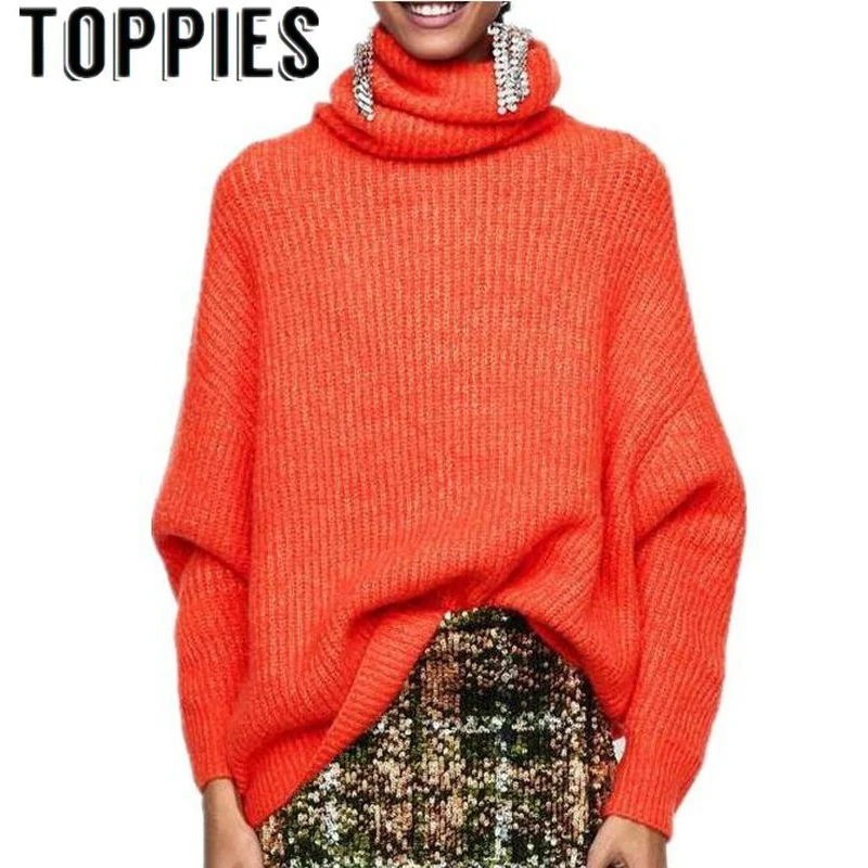 Winter Women Orange Color Turtleneck Knit Sweater Batwing Sleeves Oversize Knit Pullovers 
Winter Women Orange Color Turtleneck Knit Sweater Batwing Sleeves Oversize Knit Pullovers