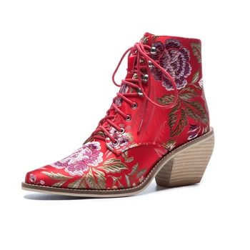 Hot in Europe and America sexy shoes Women ankle boots big size 22-26.5cm feet length China red embroidery flower fashion
Hot in Europe and America sexy shoes Women ankle boots big size 22-26.5cm feet length China red embroidery flower fashion