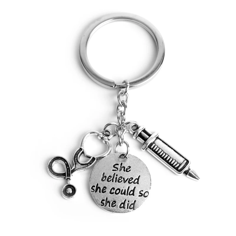 1Pc Syringe Stethoscope Keychain Key Chain Keyring Doctor Nurse Physicians Medical LPN MA NP PA Graduation Gift Women Jewelry
1Pc Syringe Stethoscope Keychain Key Chain Keyring Doctor Nurse Physicians Medical LPN MA NP PA Graduation Gift Women Jewelry