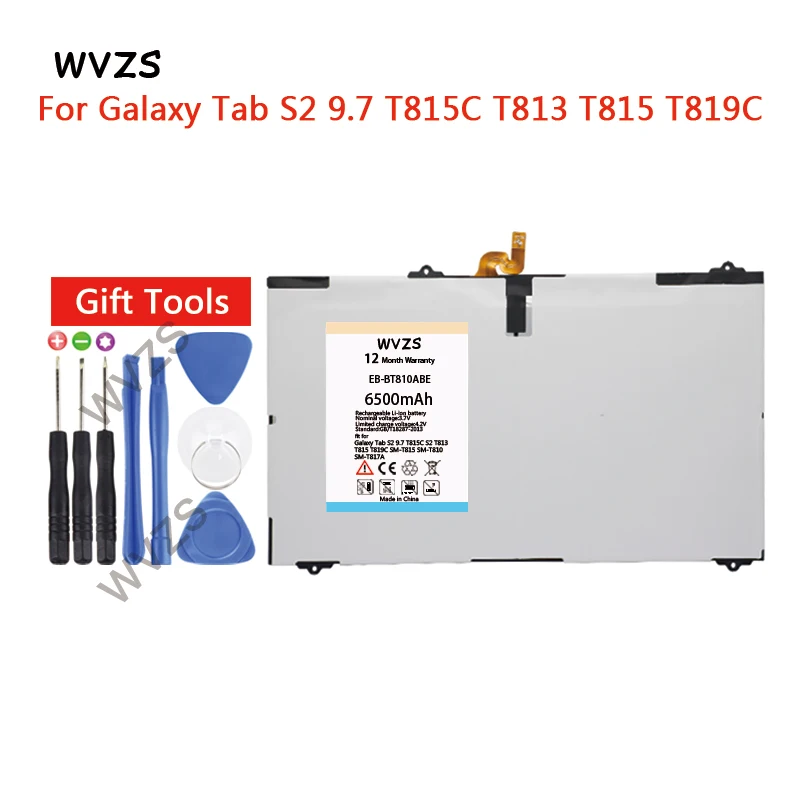 Wvzs 6500 мА/ч замена Батарея EB-BT810ABE для samsung Galaxy Tab S2 9 7 T815C T813 T815 T819C SM-T815 SM-T810 SM-T817A |
