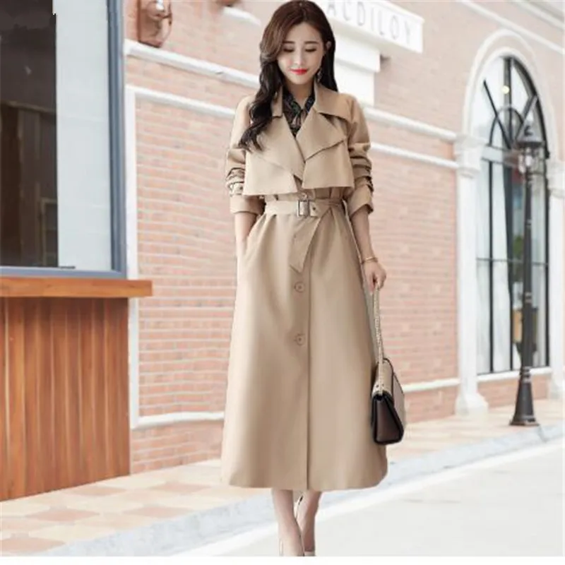 wreeima 2018 new autumn Elegant women's khaki Trench Coat Single Breasted Casual Outerwear loose clothes trench coat for women
wreeima 2018 new autumn Elegant women's khaki Trench Coat Single Breasted Casual Outerwear loose clothes trench coat for women