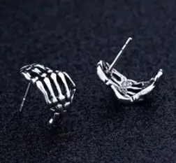 Regalrock Punk Gothic Skeleton Hands Phalanx Bones Punk Jewelry Stud Earrings NU-GOTH Jewelry
Regalrock Punk Gothic Skeleton Hands Phalanx Bones Punk Jewelry Stud Earrings NU-GOTH Jewelry