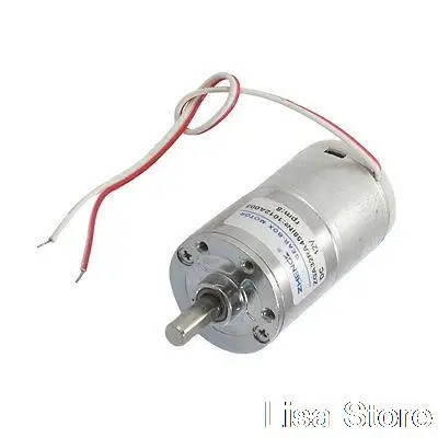 12V 8RPM Cylinder Shape 74mm Height Machine Micro DC Gear Motor