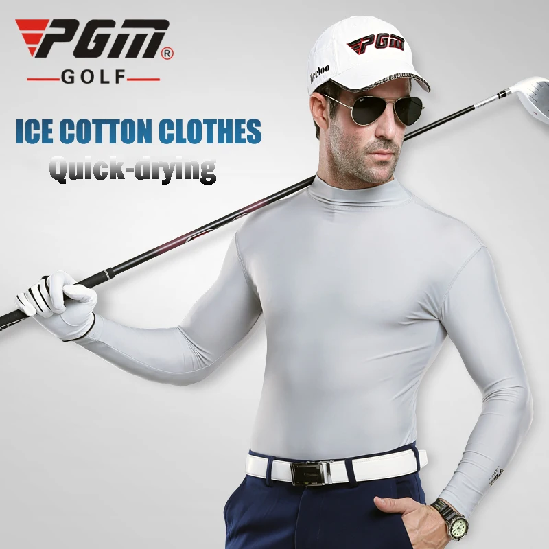 

PGM ICE Anti-uv Sunscreen Mens Golf T Shirt Summer Long-sleeve Tshirt Polode Golf Pourhomme Polyester Viscose Underwear Clothing