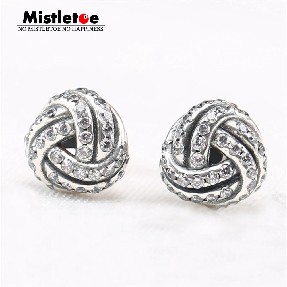 Authentic 925 Sterling Silver Original Sparkling Love Knots, Clear CZ Stud Earrings Compatible with European Jewelry
Authentic 925 Sterling Silver Original Sparkling Love Knots, Clear CZ Stud Earrings Compatible with European Jewelry